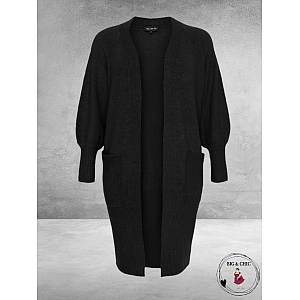 NO.1 BY OX Cardigan Long Ballonmouw ZWART